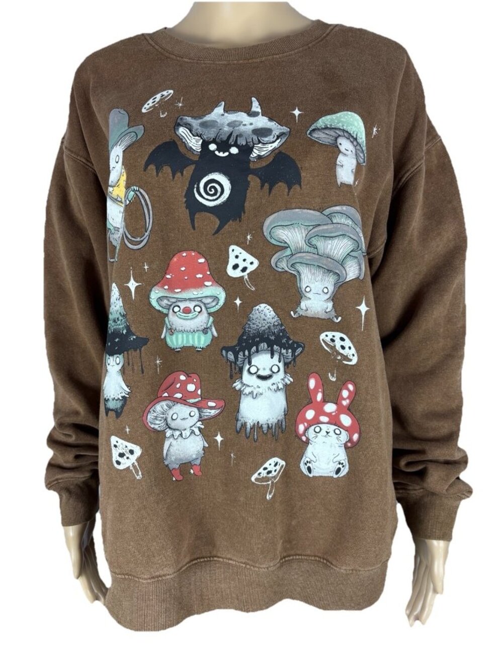 Guild Of Calamity Sweatshirt “Mushroom Creatures” Sz M Cat Spooky Cottagecore